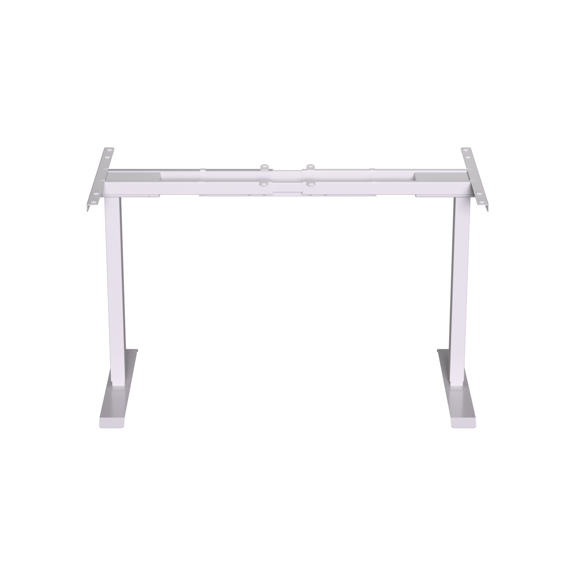 שולחן עבודה מתכוונן חשמלי דו מנועי STANDLY Z1 עם רגליים בצבע לבן ופלטה בצבע עץ טבעי באורך 140 ס״מ – תמונה 5