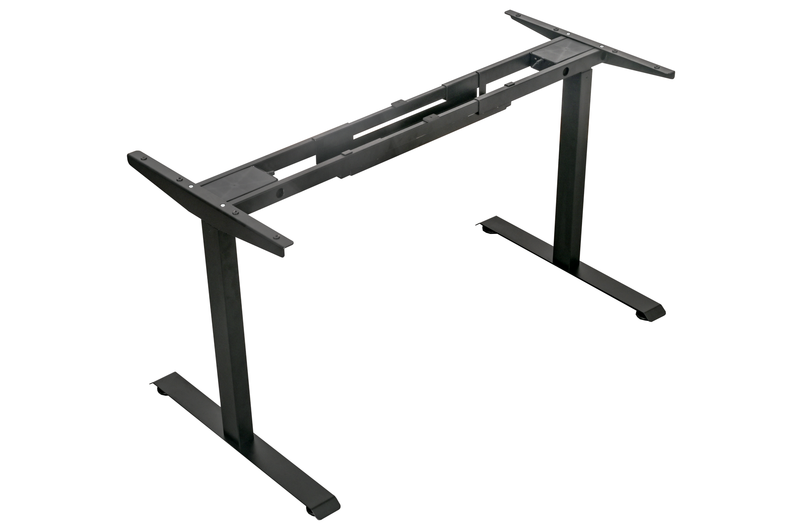 שולחן עבודה מתכוונן חשמלי דו מנועי STANDLY Z1 עם רגליים בצבע שחור ופלטה שחורה באורך 140 ס״מ – תמונה 8