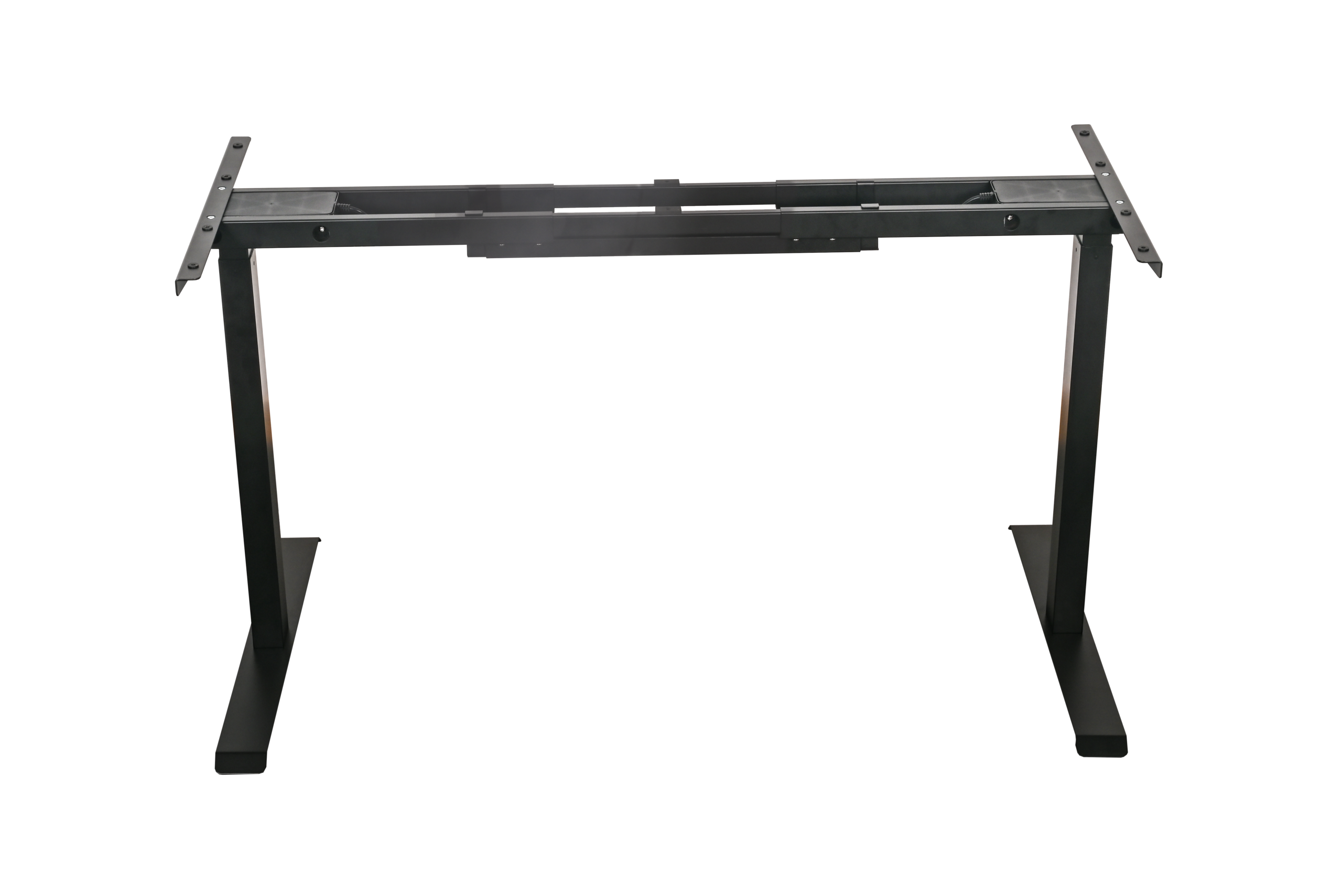 שולחן עבודה מתכוונן חשמלי דו מנועי STANDLY Z1 עם רגליים בצבע שחור ופלטה בצבע עץ טבעי באורך 140 ס״מ – תמונה 8