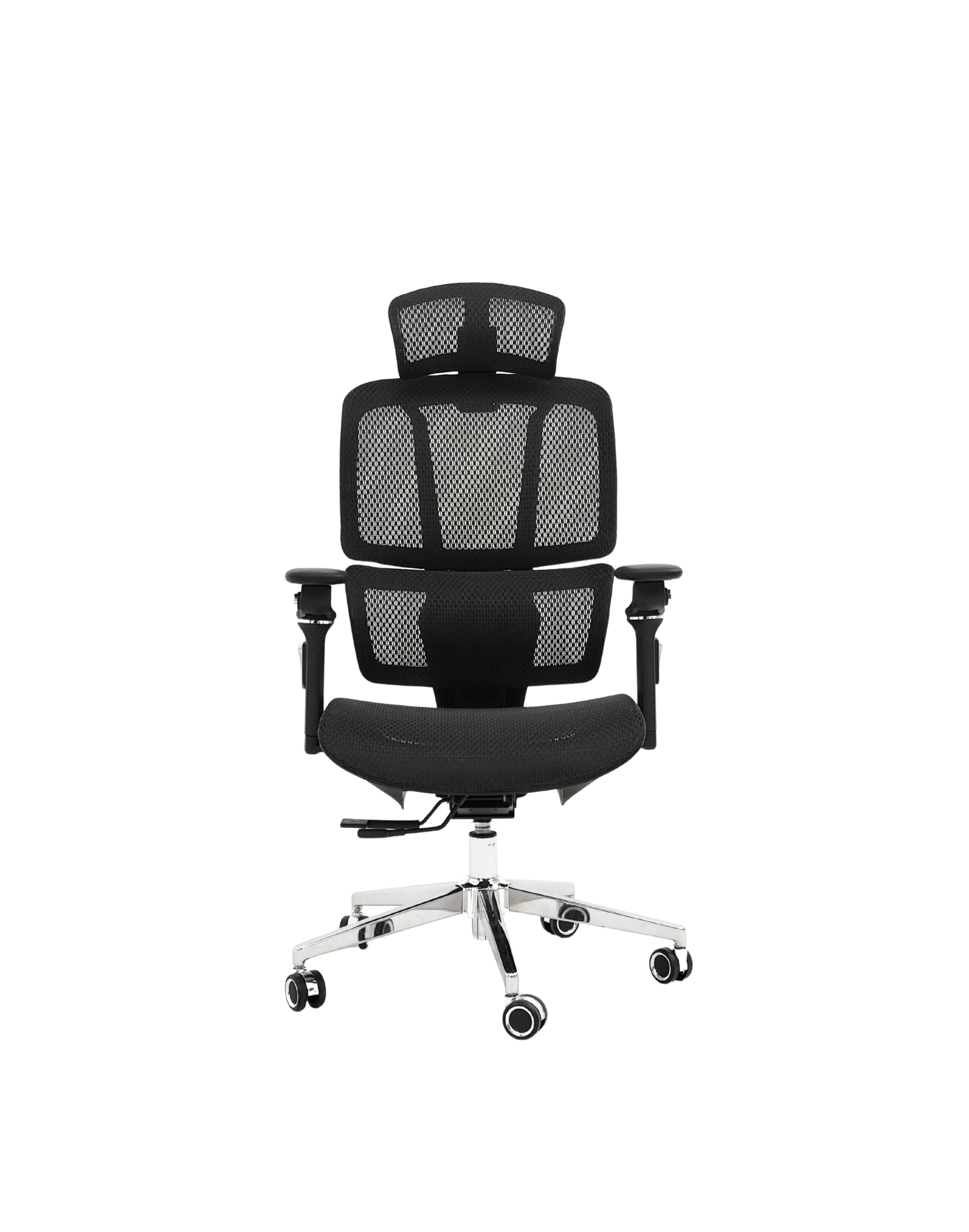 כיסא ארגונומי רשת מלא עם גב מפוצל STANDLY LUXE בצבע שחור