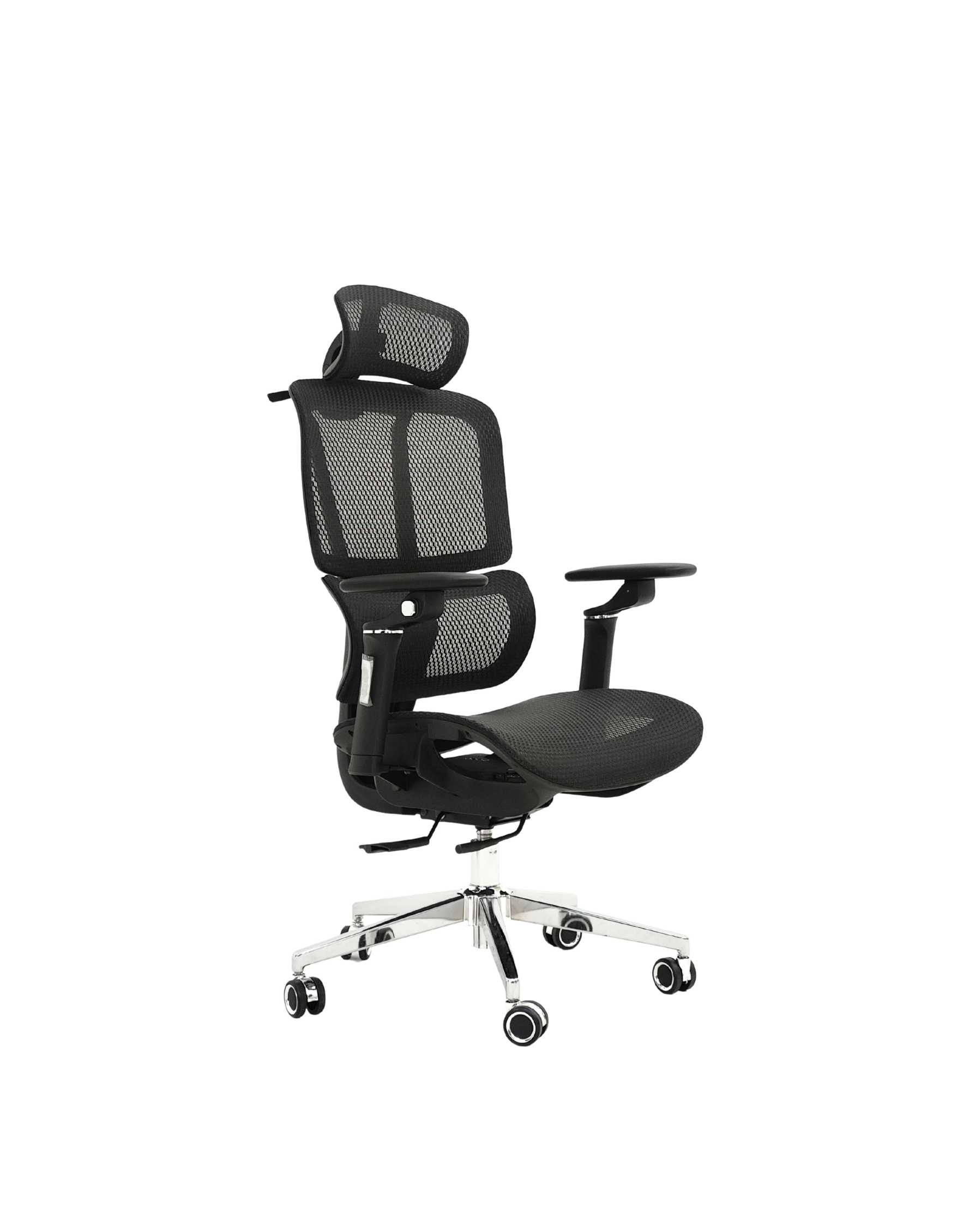 כיסא ארגונומי רשת מלא עם גב מפוצל STANDLY LUXE בצבע שחור – תמונה 2