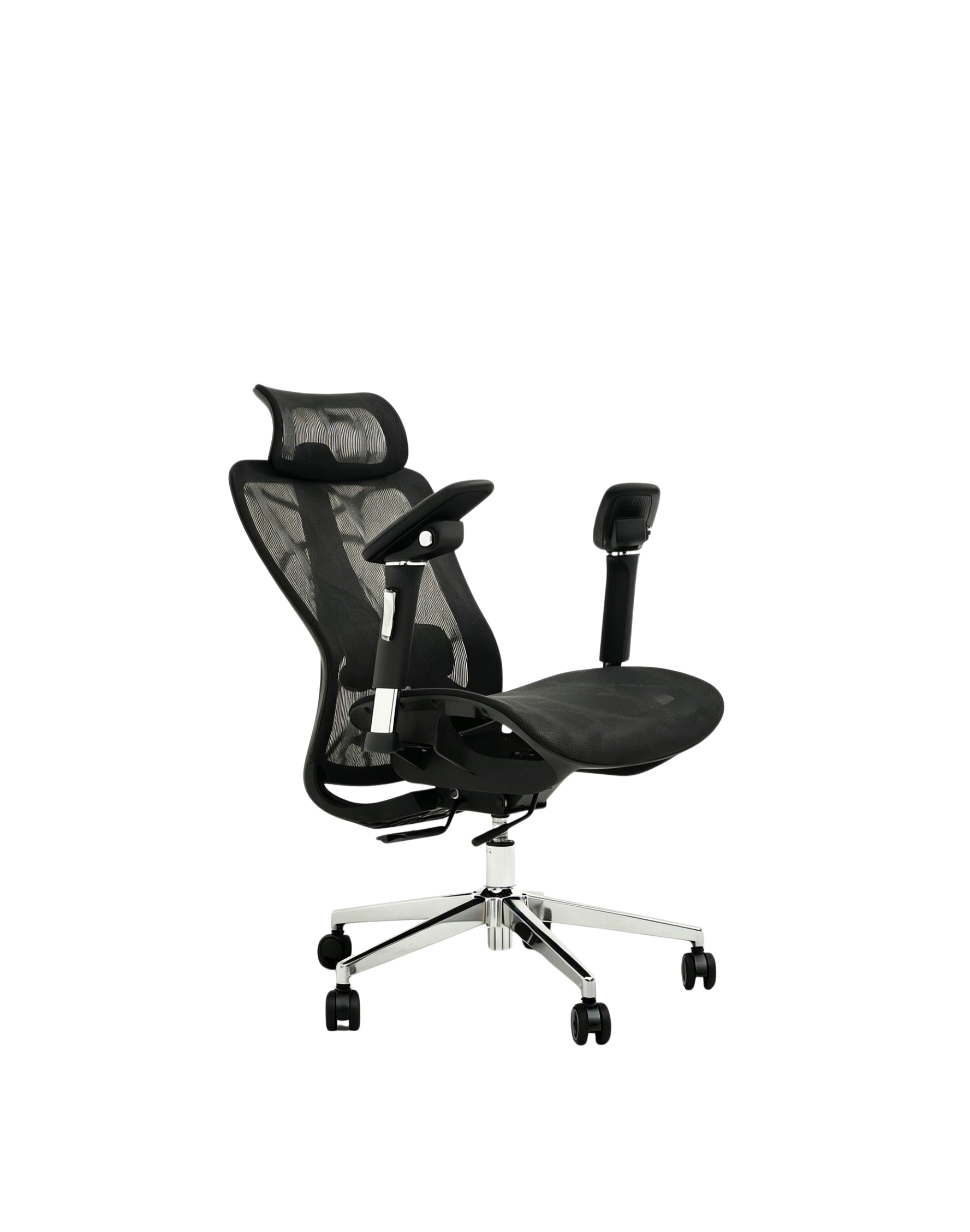 כיסא ארגונומי רשת עם תמיכה מלאה STANDLY SUMMIT בצבע שחור – תמונה 2